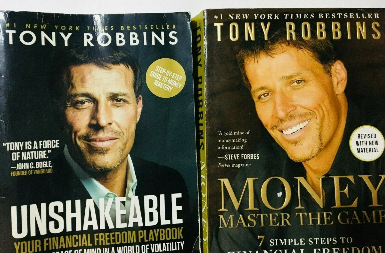Tony Robbins Money master and Unshakeable with Peter Mallouk 2 book