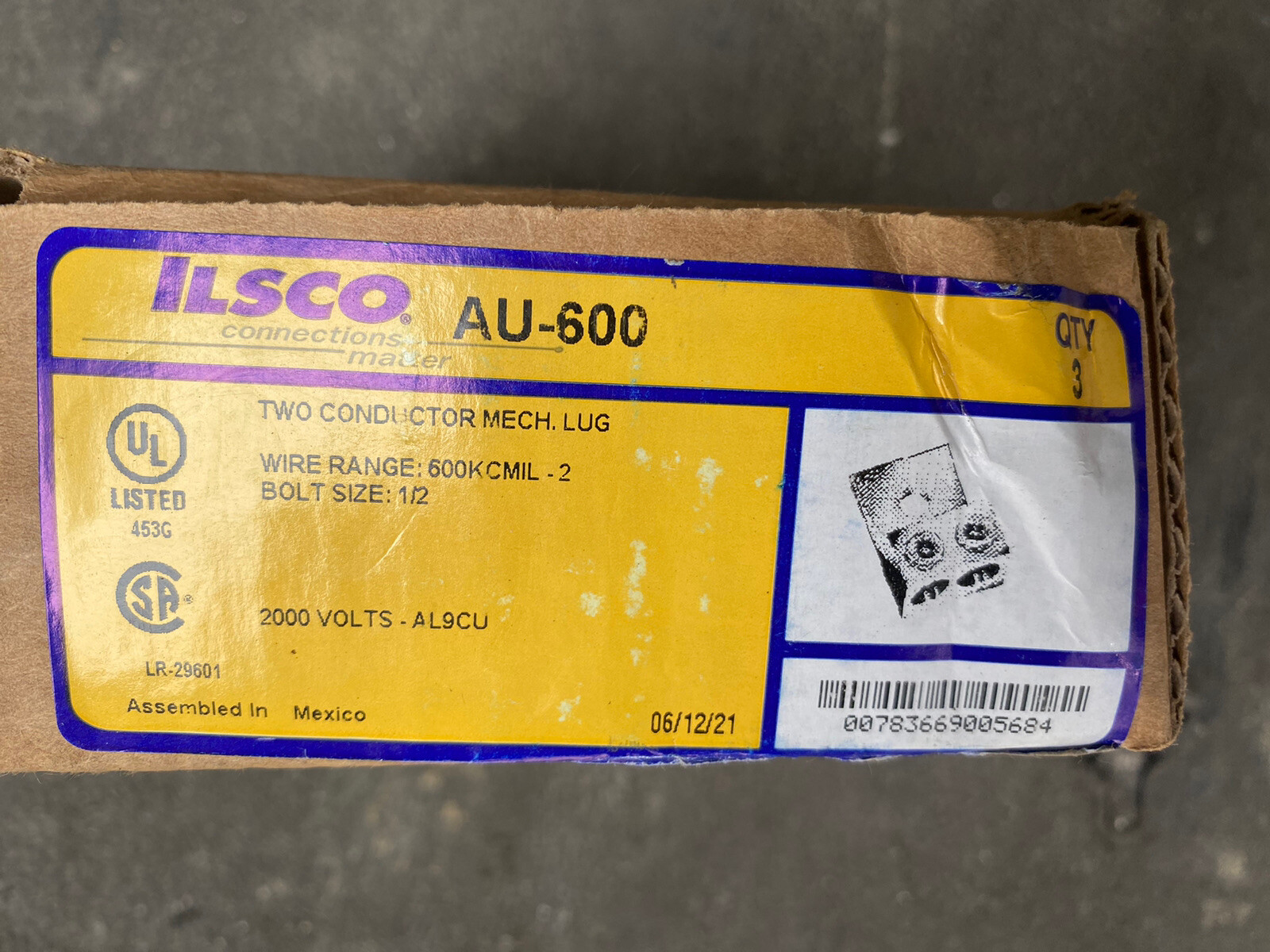 ILSCO AU-600 (PKG OF 3) NSMP