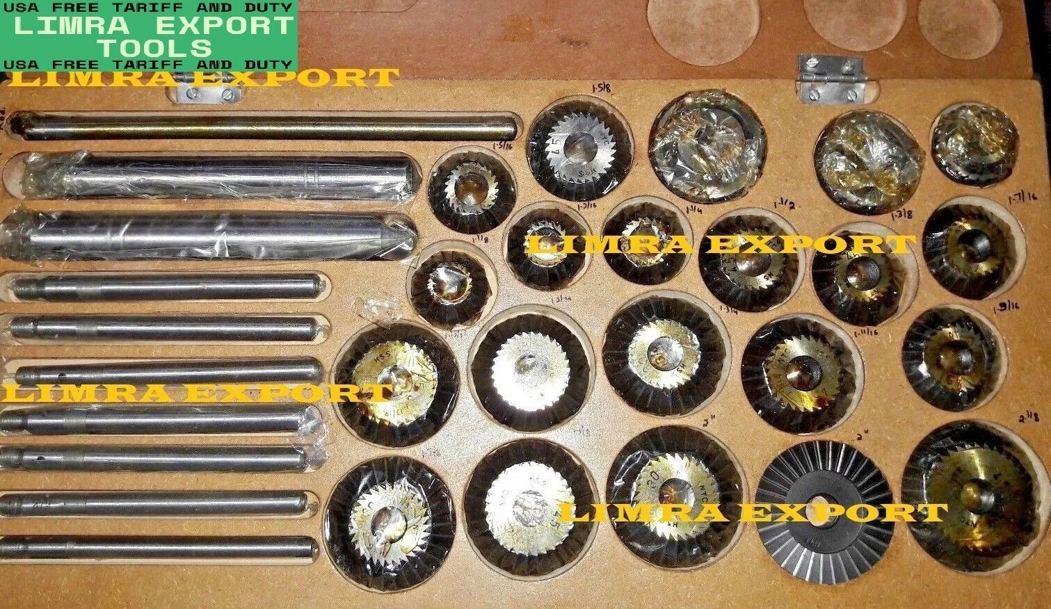 24 Piece Valve Seat & Face Cutter Set Of 24 Pcs Carbon Steel HCS with Wooden Box