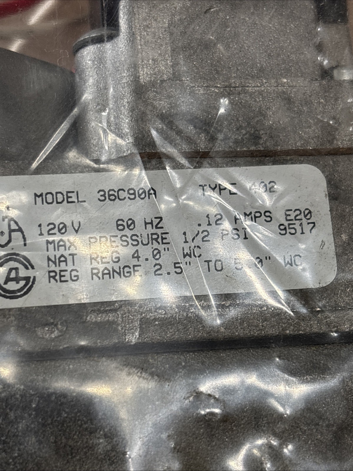 GAS VALVE NAT/LP 3/4 120V 36C90A