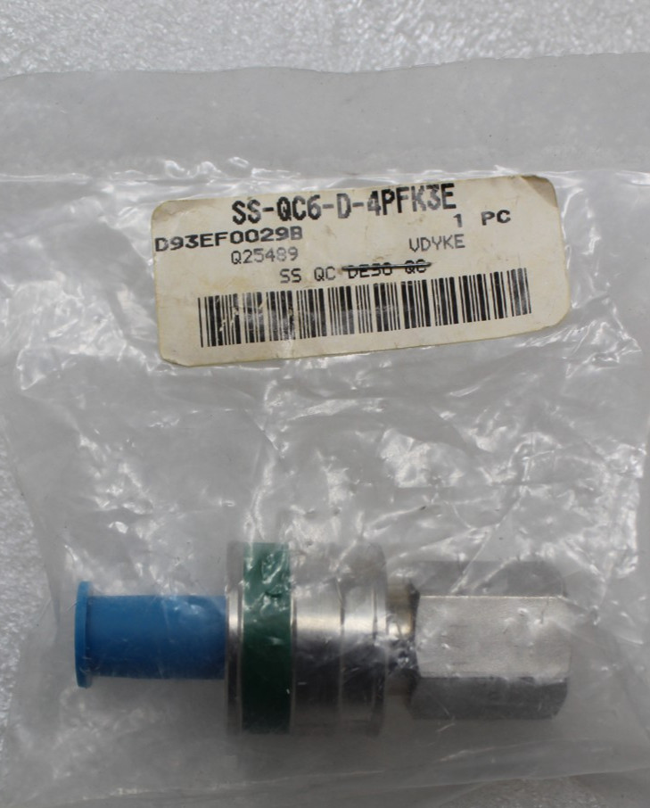 Brand New GENUINE Swagelok SS-QC6-D-4PFK3E QUICK CONNECT STEM VALVE SSQC6D4PF