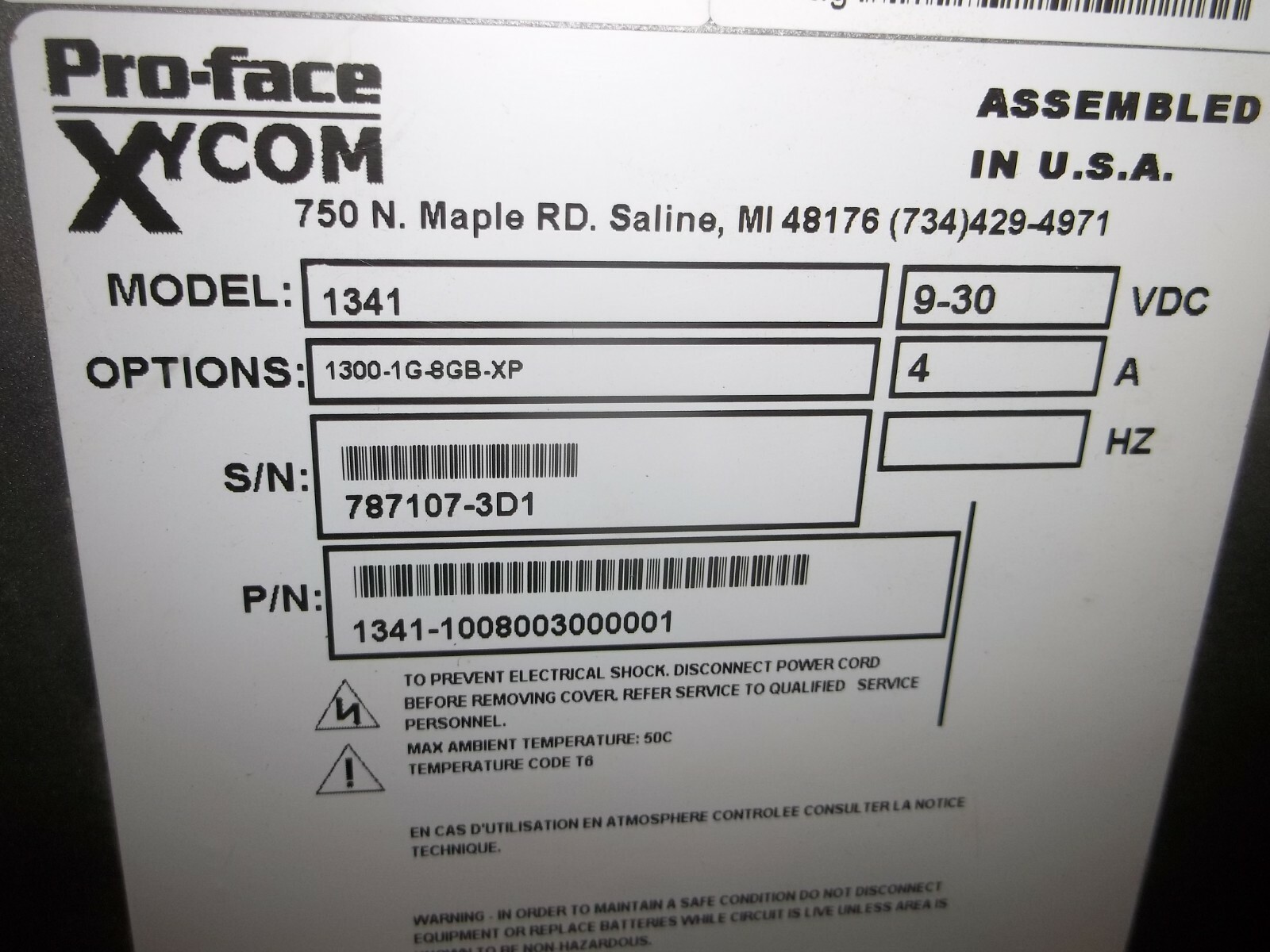 NIB PRO-FACE XYCOM MODEL 1341 EMBEDDED CONTROLLER PC 1.3GHZ FANLESS (693)