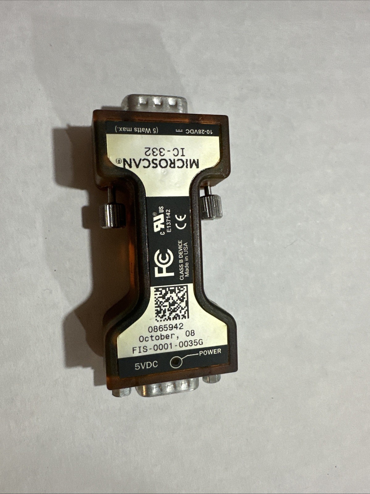 Microscan IC-332 FIS-0001-0035G Voltage Converter Interface
