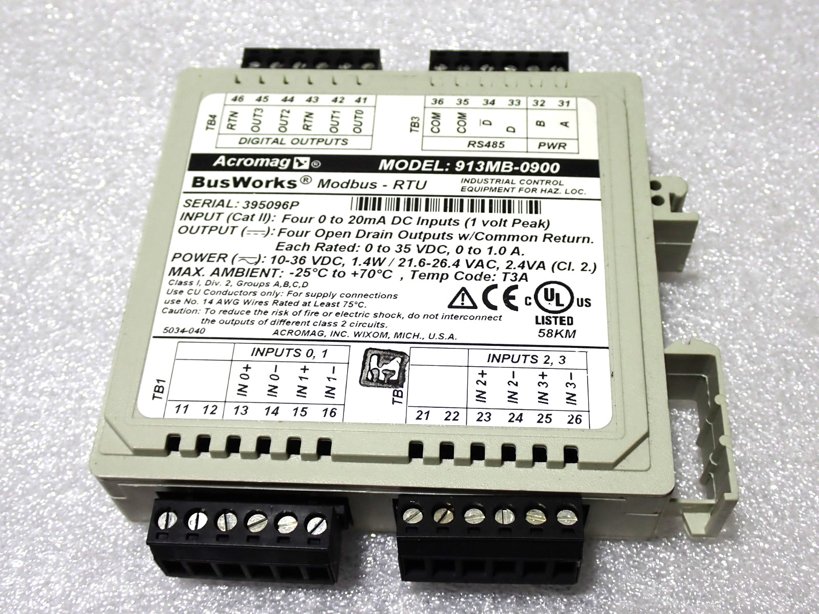 913MB-0900 BUSWORKS MODBUS RTU