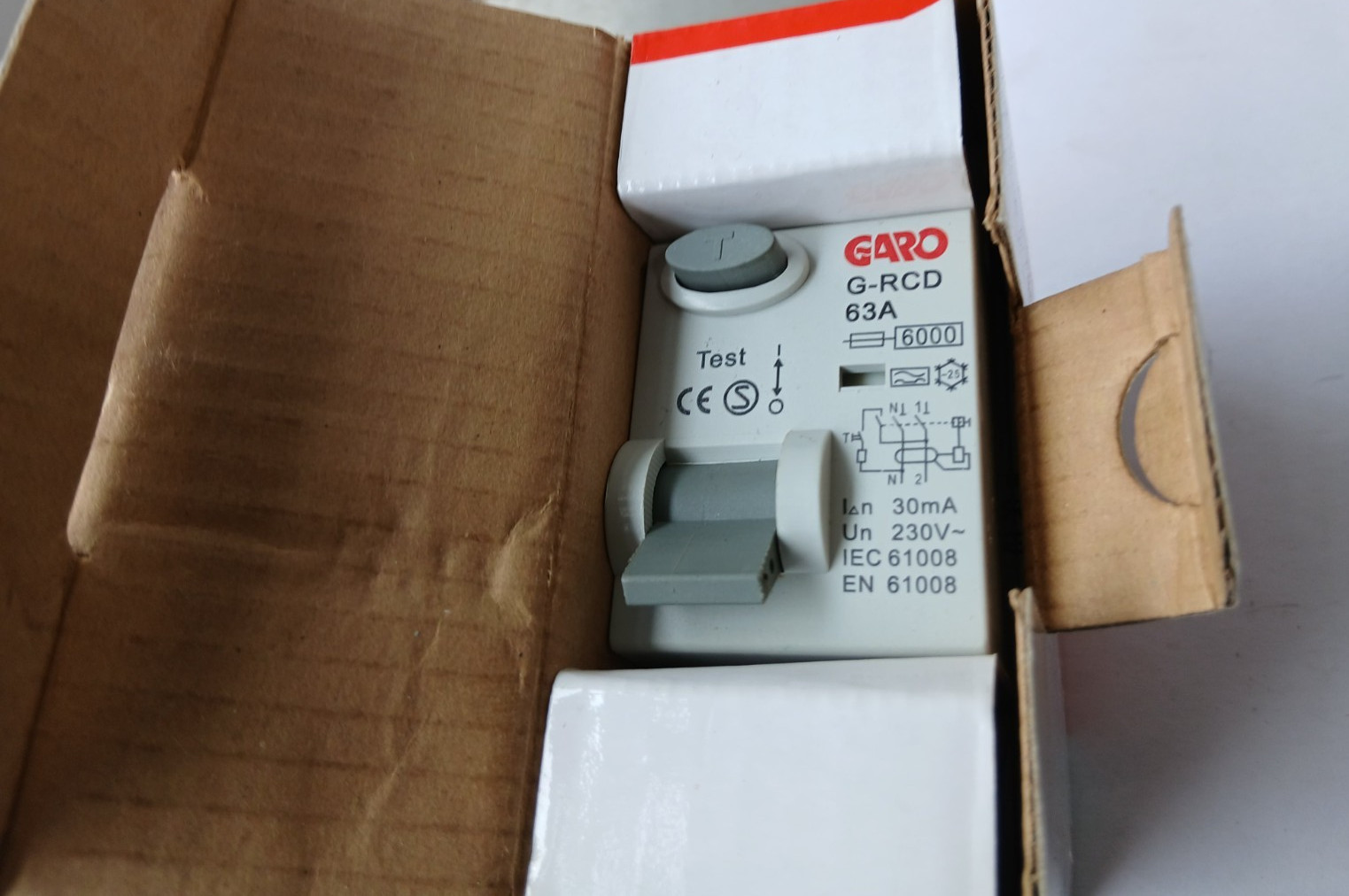 GARO G-RCD-63/2/03/A RCD 63A CIRCUIT BREAKER (BR6.6B23)