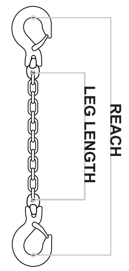 9/32″ x 10′ ft Adjustable Chain Sling w/ Safety Latch Hooks Grade 100 Lifting