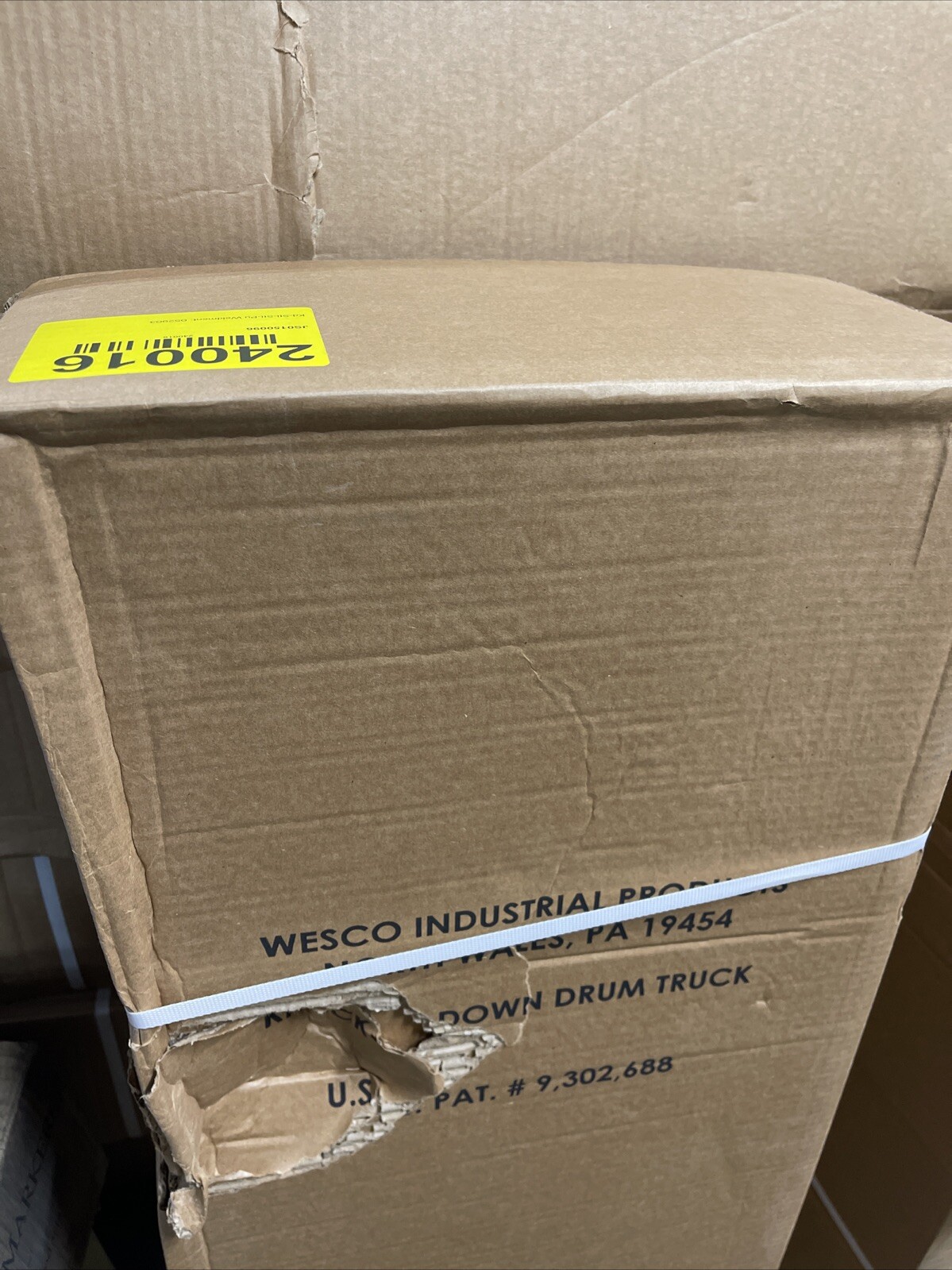 Wesco 240016 Drum Truck,1000 Lb. Ld Cap.,Unassembled New