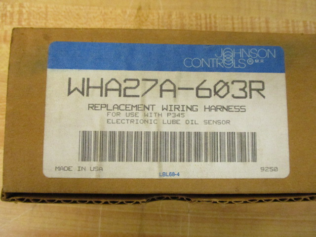 Johnson Controls WHA27A-603R Wiring Harness WHA27A603R