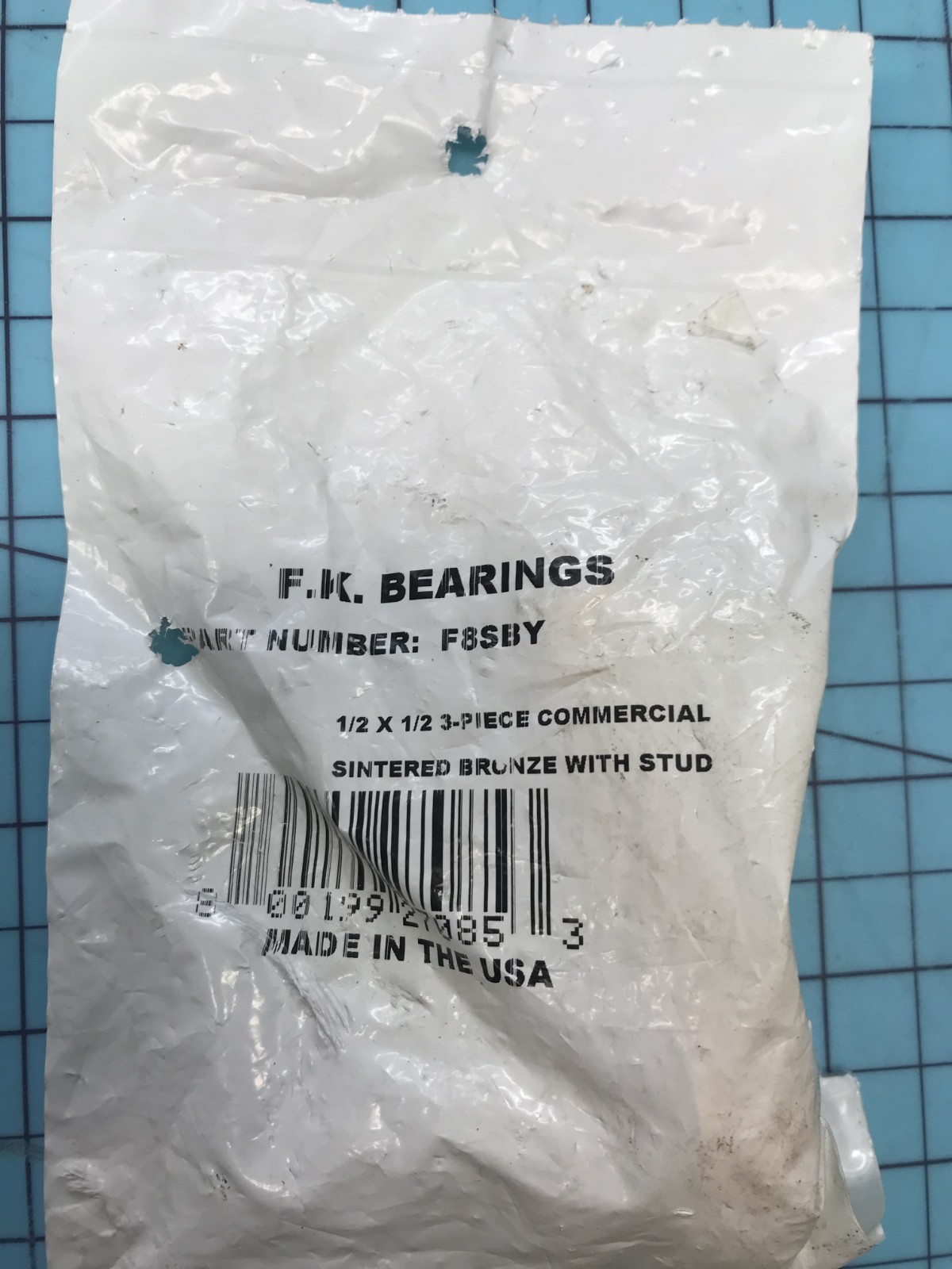 FK BEARINGS F85BY 3 PIECE SINTERED BRONZE RACE SPERICAL ROD (LOT OF 3)