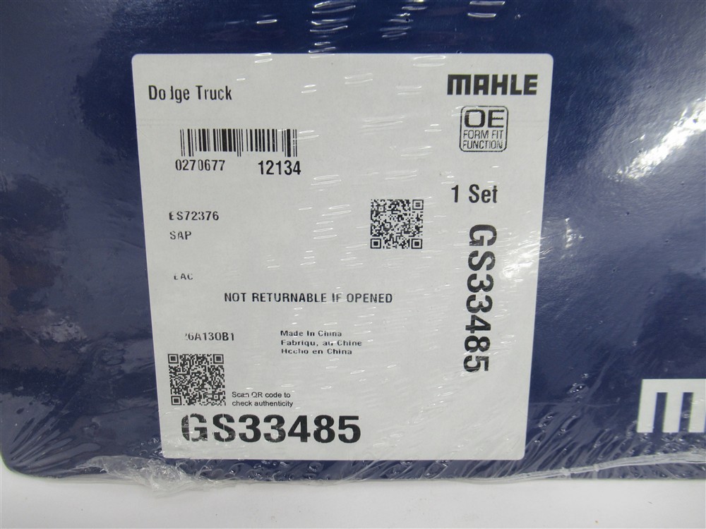 Mahle GS33485 Engine Oil Cooler Gasket for 03-18 Ram 2500, 3500