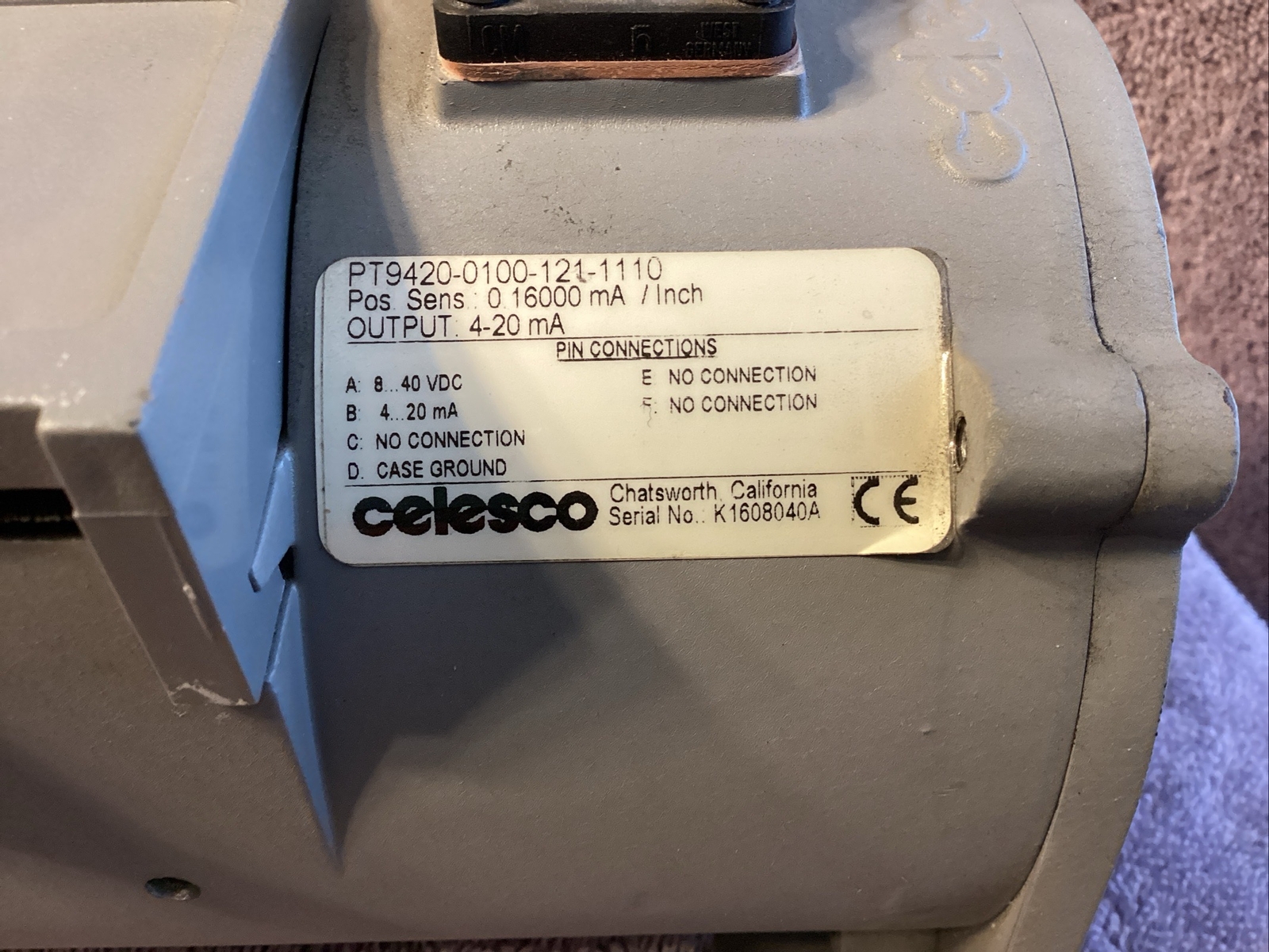 CELESCO PT9420-0100-121-1110 CABLE EXTENSION POSITION TRANSDUCER… 😀