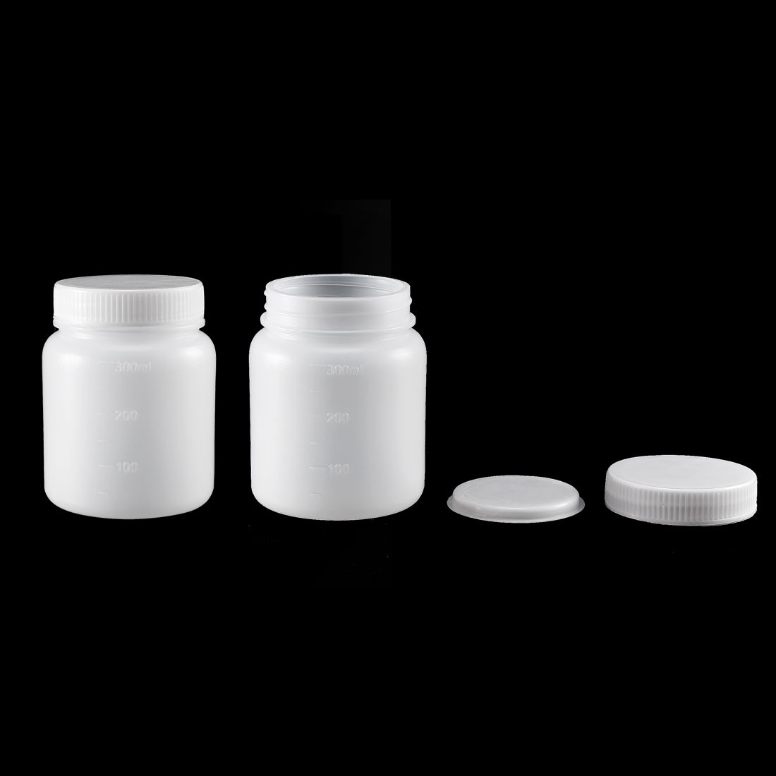 Lab Reagent Bottle Plastic,300ml/10oz Sample Sealing Storage Container 5X