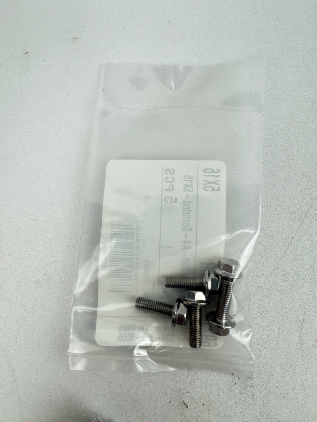 x(90) McMaster-Carr 6921-A4 SERR Hex Flange Bolt-A4-Serrated-5/16