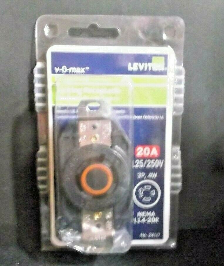 Leviton 2410 LOCKING RECEPTACLE 20A 125/250V NEMA L14-20R 3P 4W
