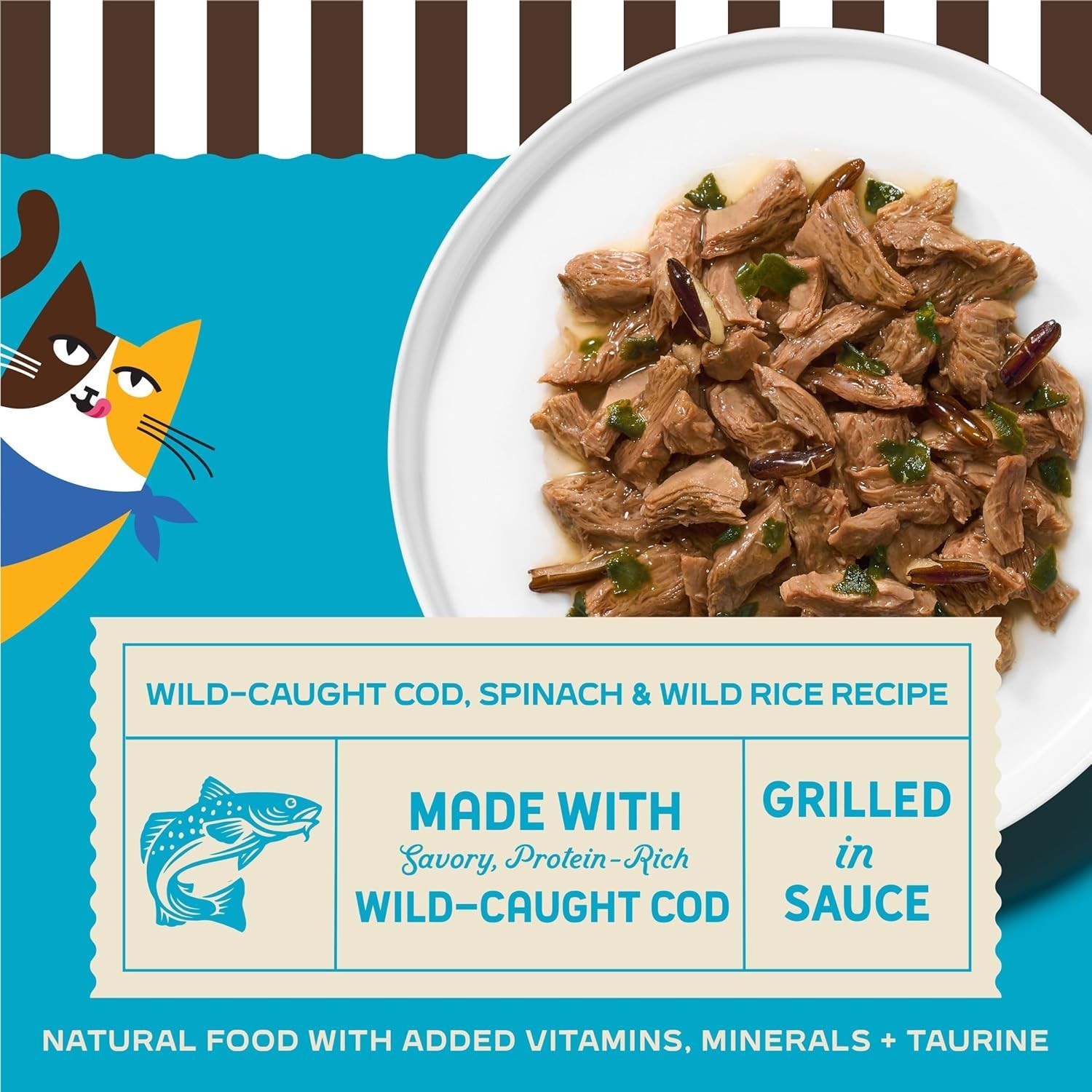 Merrick Purrfect Bistro Wild Cod & Spinach Gravy Wet Cat Food, 3 oz., 24 ct.