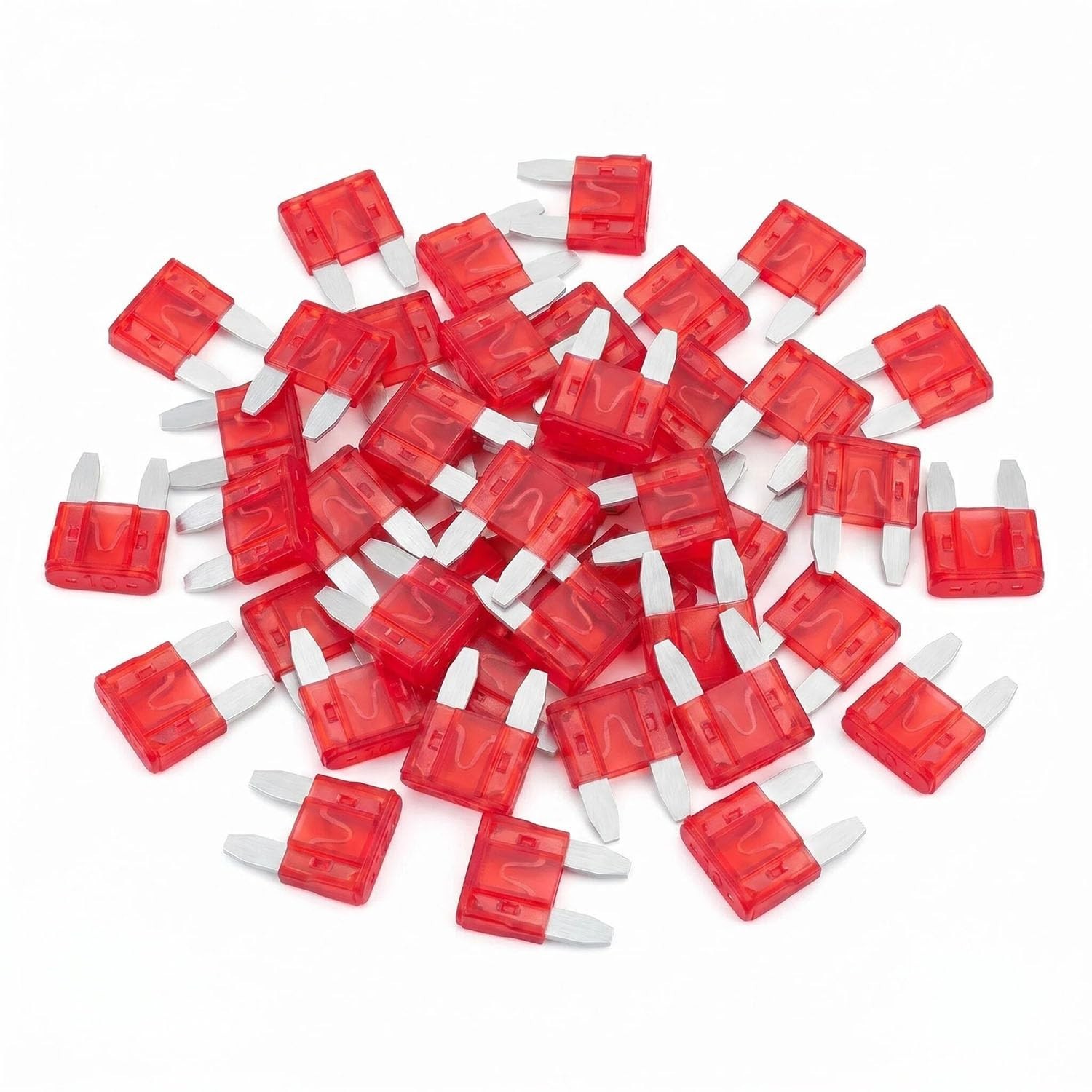 75 Pcs 10Amp Mini Fuse, 10 A Mini Car Blade Automotive Fuses for Car RV Truck…
