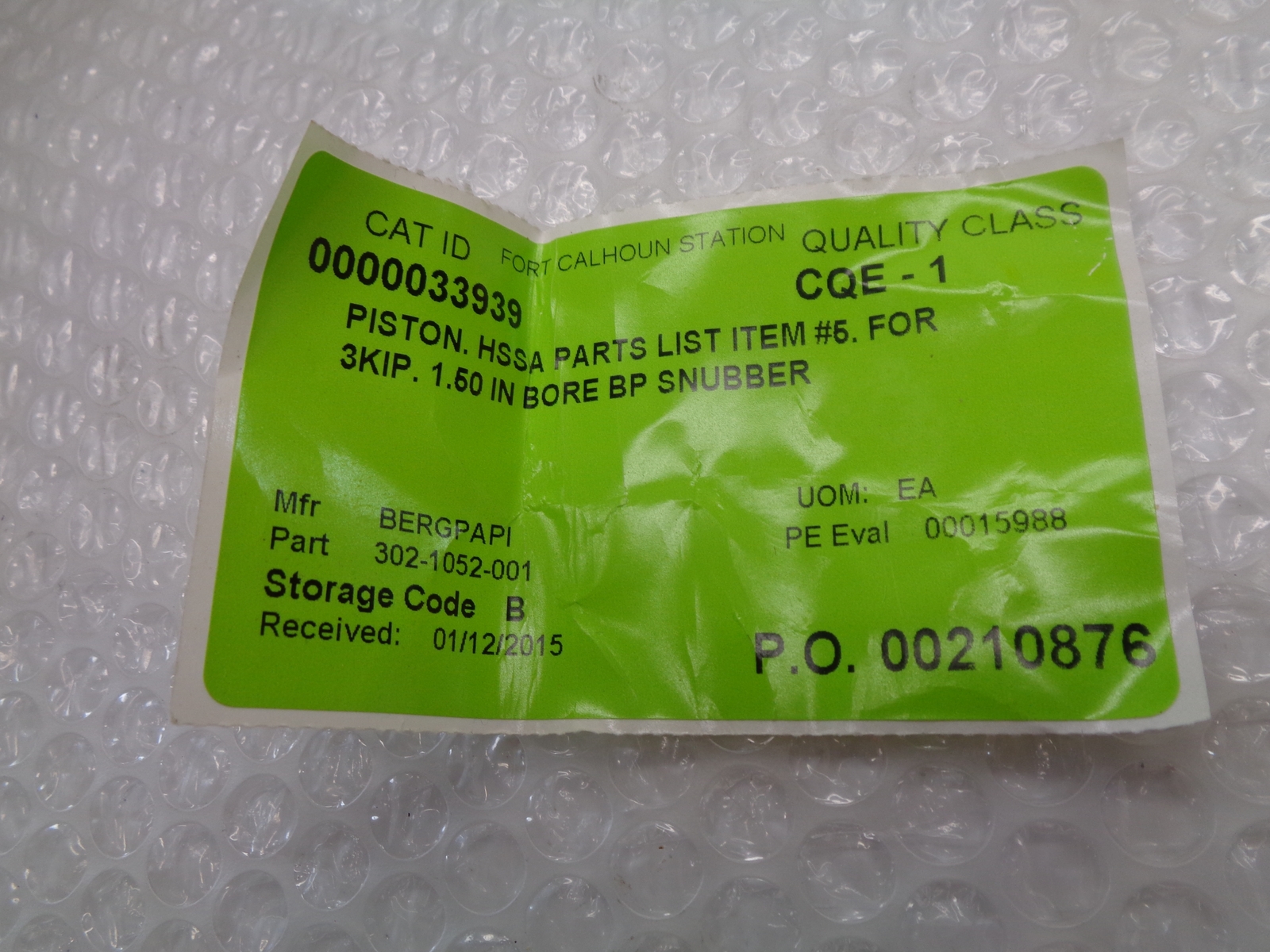 BERGPAPI 302-1052-001 PISTON NSNP