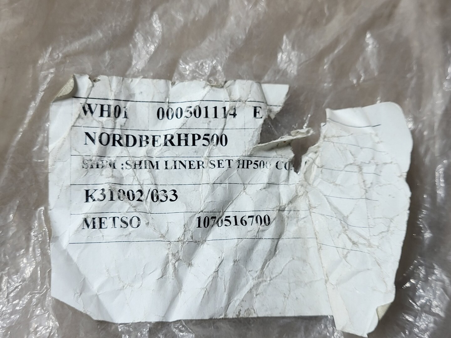 Metso 1070516700 Shim 5mm Locking Wedge HP500, (Bag of 5) – Heavy Machinery
