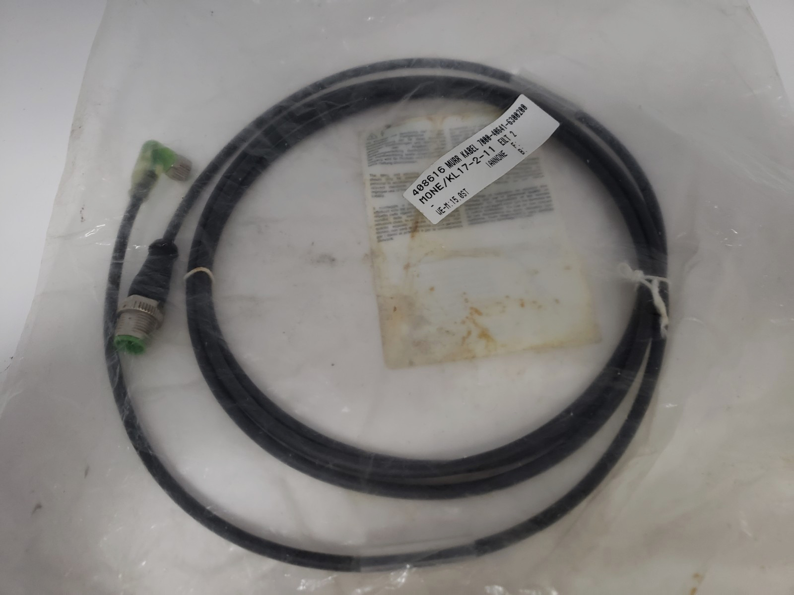MURR ELEKTRONIK 7000-40641-6300200 CABLE M12 MALE/M8 FEMALE 90° LED 24V DC NIB