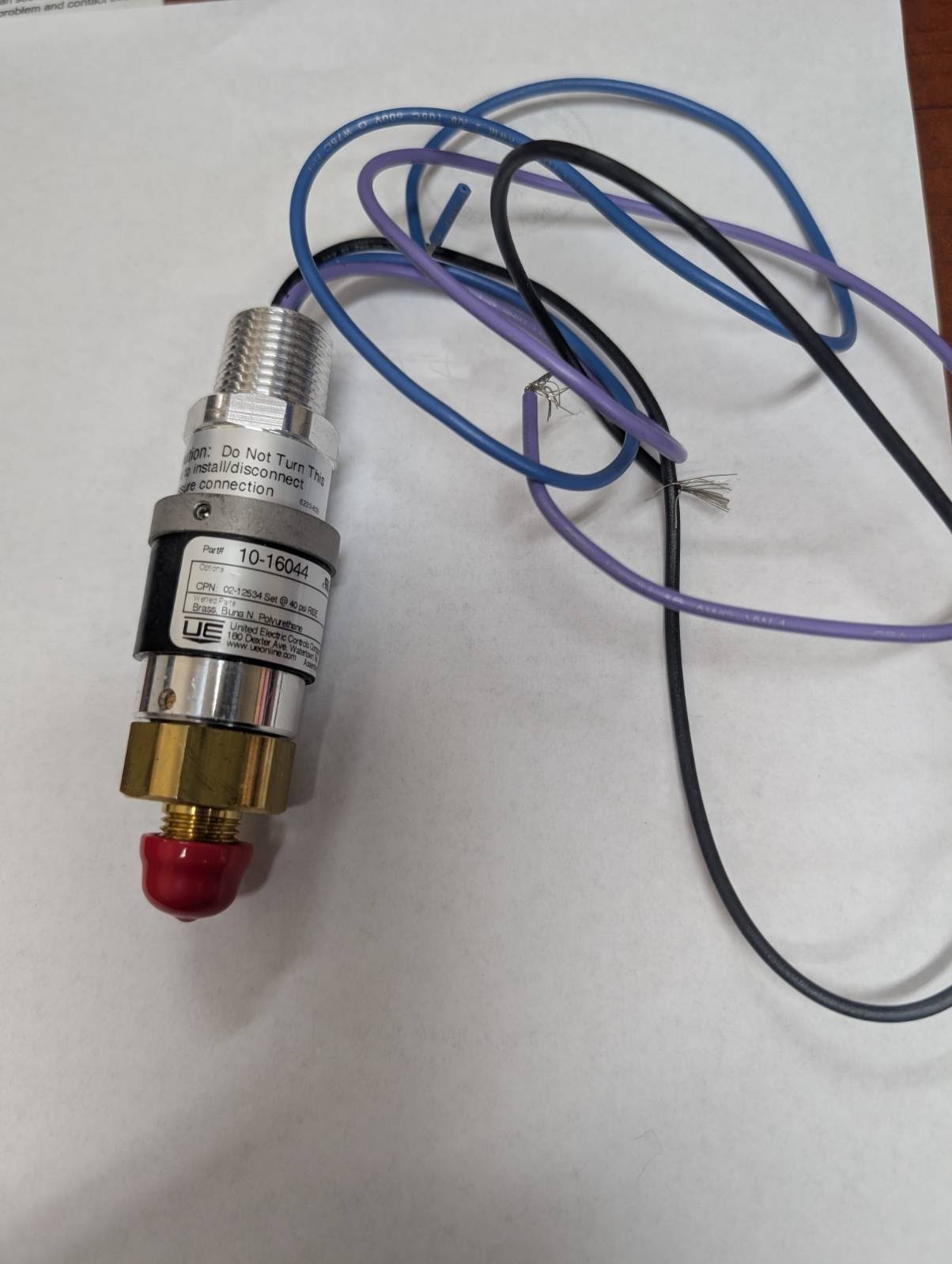 Fike United Electric Controls 10-16044 Discharge Pressure Switch 10-15