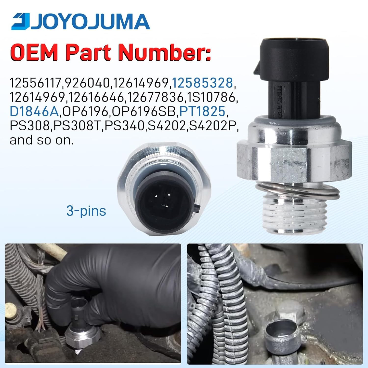 Oil Pressure Switch/Sensor/Sending Unit for 2003-2008 Chevrolet Chevy Silverado