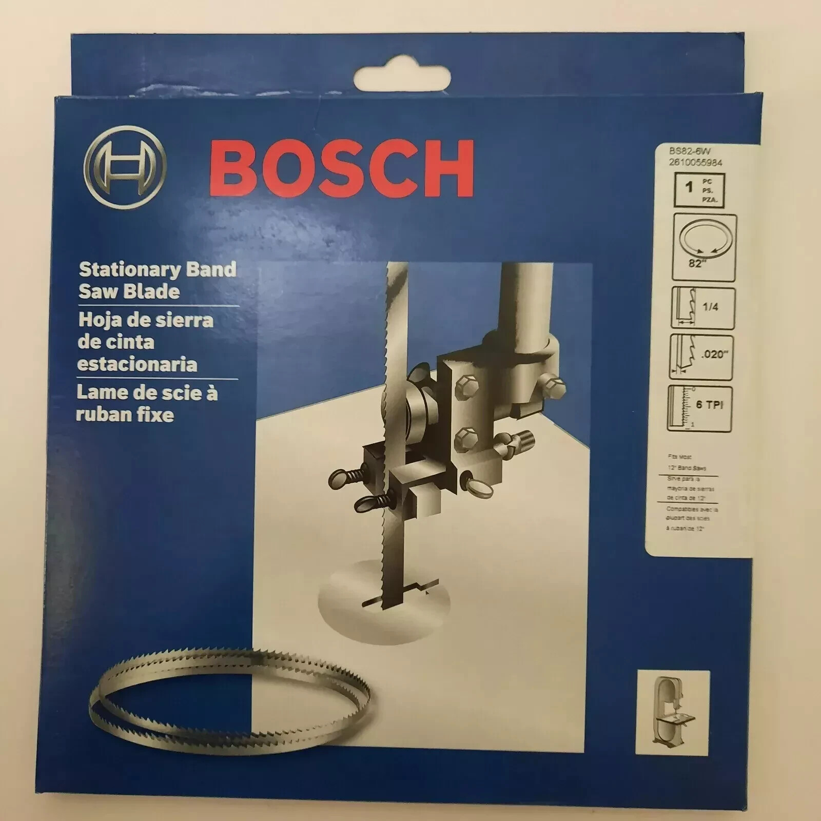 Bosch Stationary Band Saw Blade BS82-6W 82″ Fits Most 12″ Band Saw for Wood