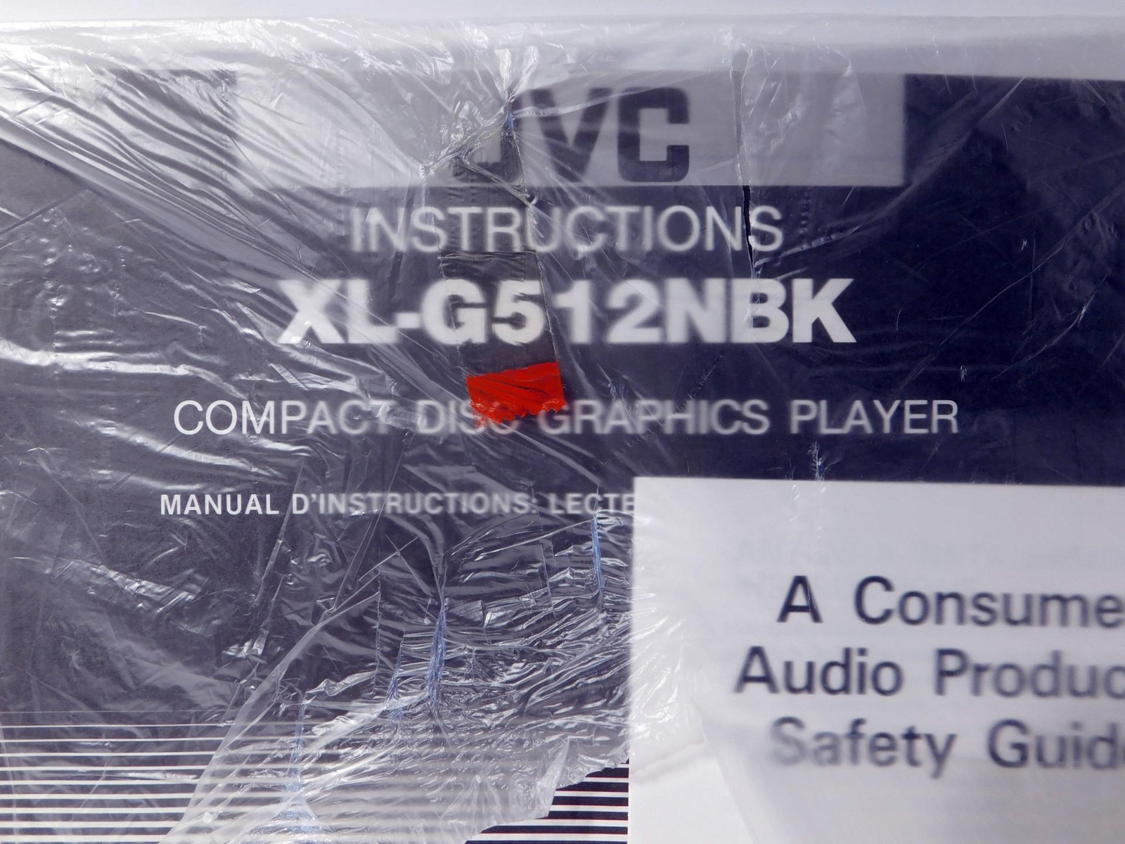 JVC Instructions Manual for XL-G512NBK Compact Disc Graphics Player