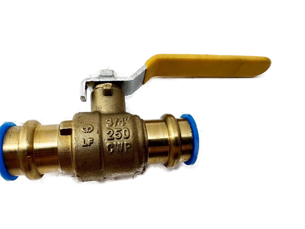 BlueFin 3/4″ Press Full Port Brass Ball Valve 3/4″ PRBV075 NEW FREE FAST SHIP