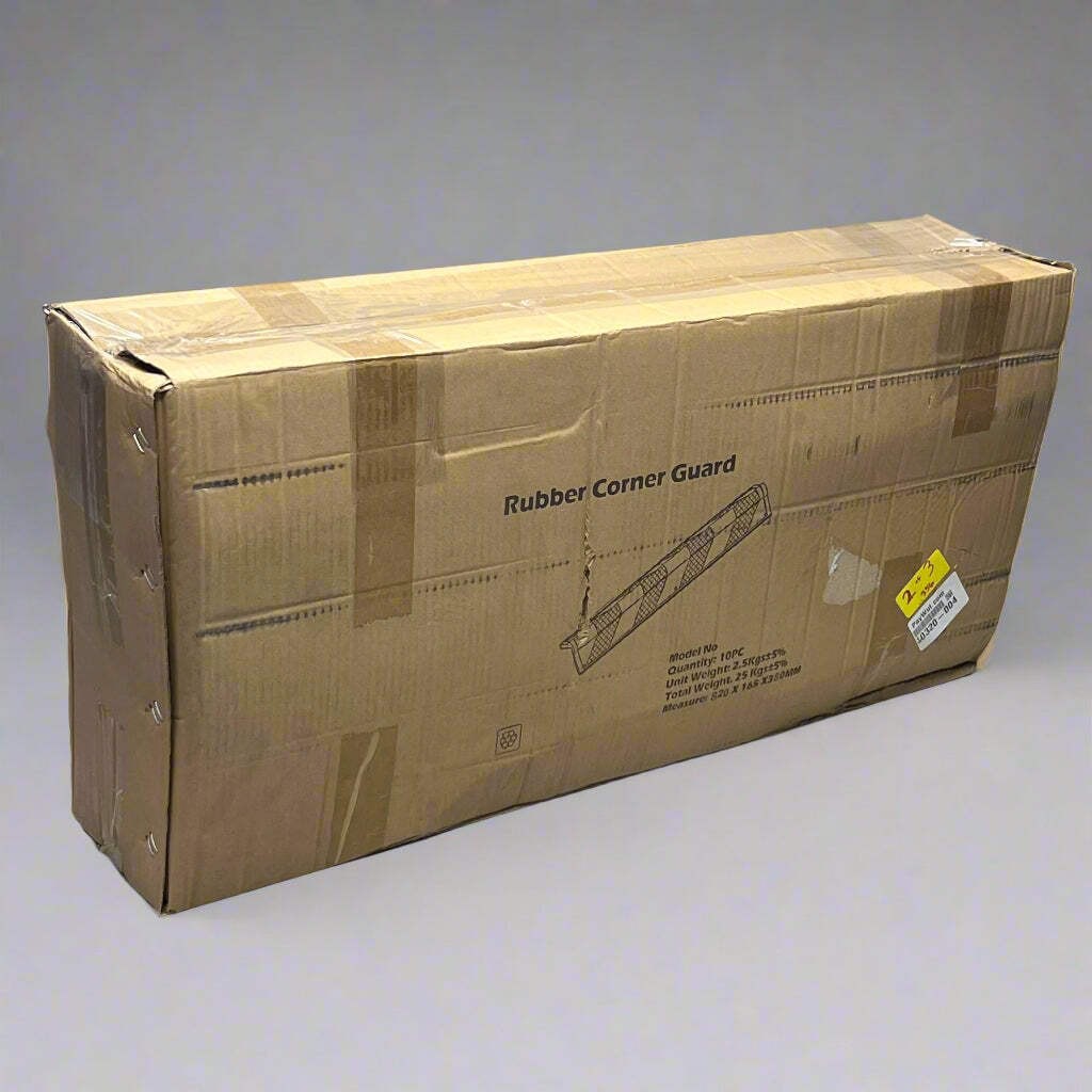 Rubber Corner Guard (10 Pcs) Sz 31″ L x 6.5″ W, Black & Yellow