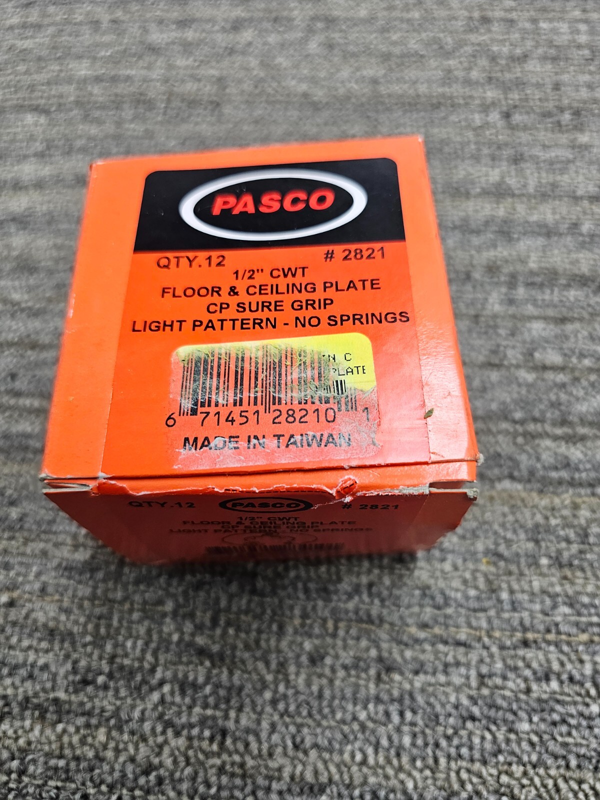 (QTY 12) Pasco 1/2″ CWT Econo Floor Ceiling Plate #2821 CP Sure Grip Light