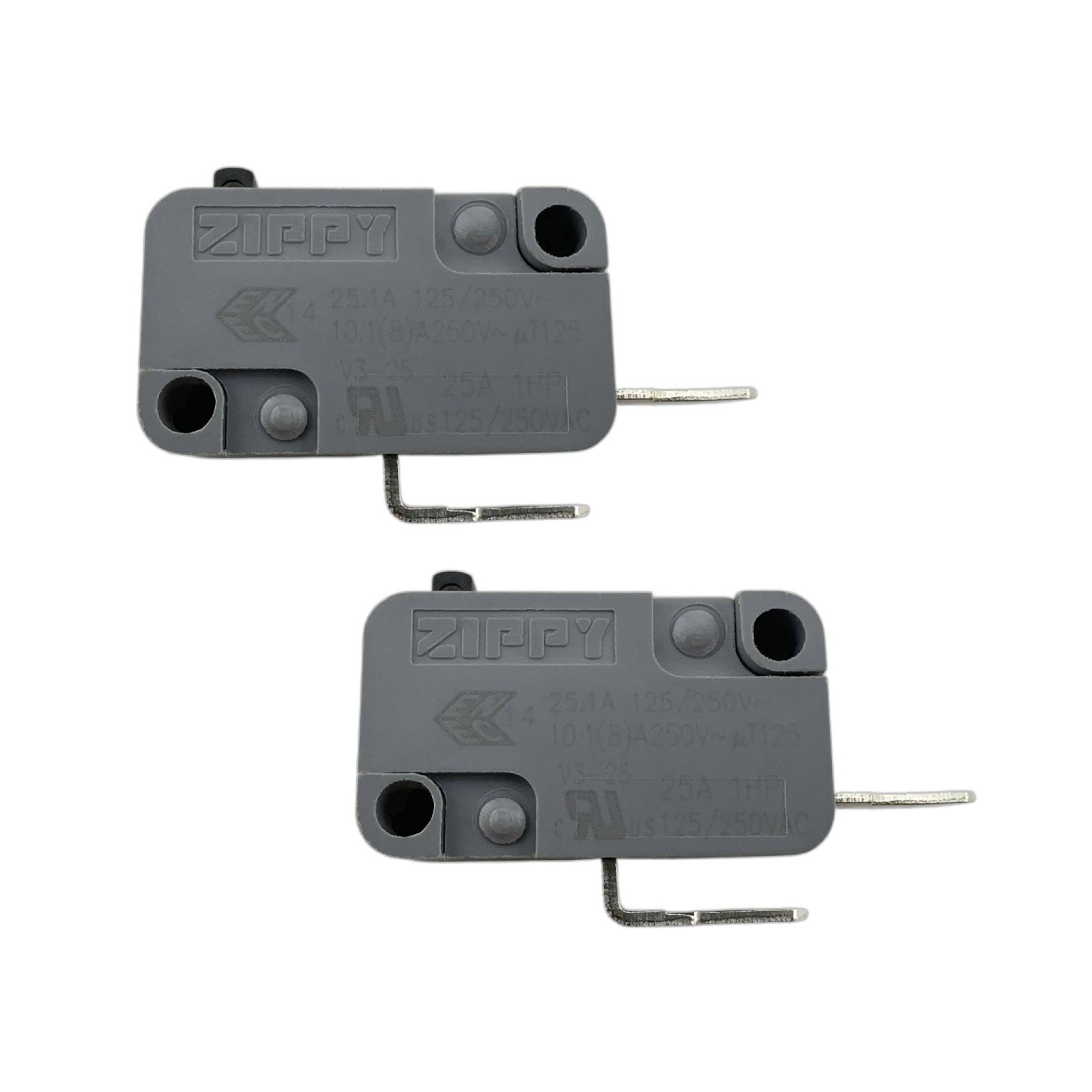 2x ZIPPY V3-25 Micro Limit Switch 2-Pins 25A 125/250VAC Normally Open