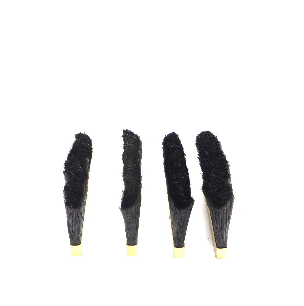 Lot of 4 Brass Carbon Fiber Tape Machine Brushes Length 2.9″ x 3.75″ High