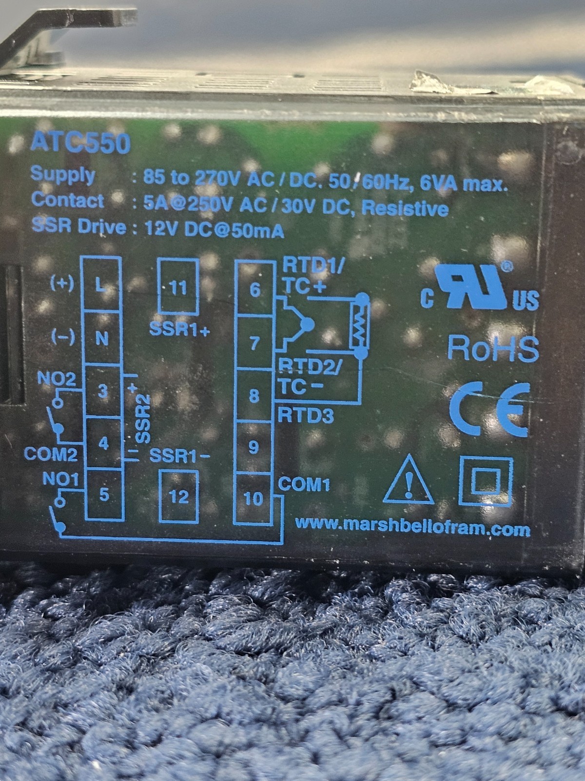ATC Automatic Timing & Controls ATC550S10000 1/16 DIN ON/OFF PID Controller