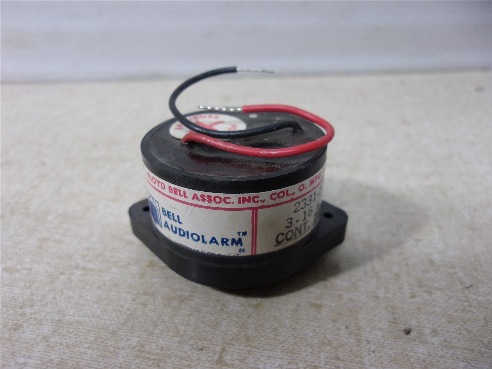 NEW Bell AudioLarm 2331-1-1 3.16 Continuous Ton Alarm Horn *FREE SHIPPING*