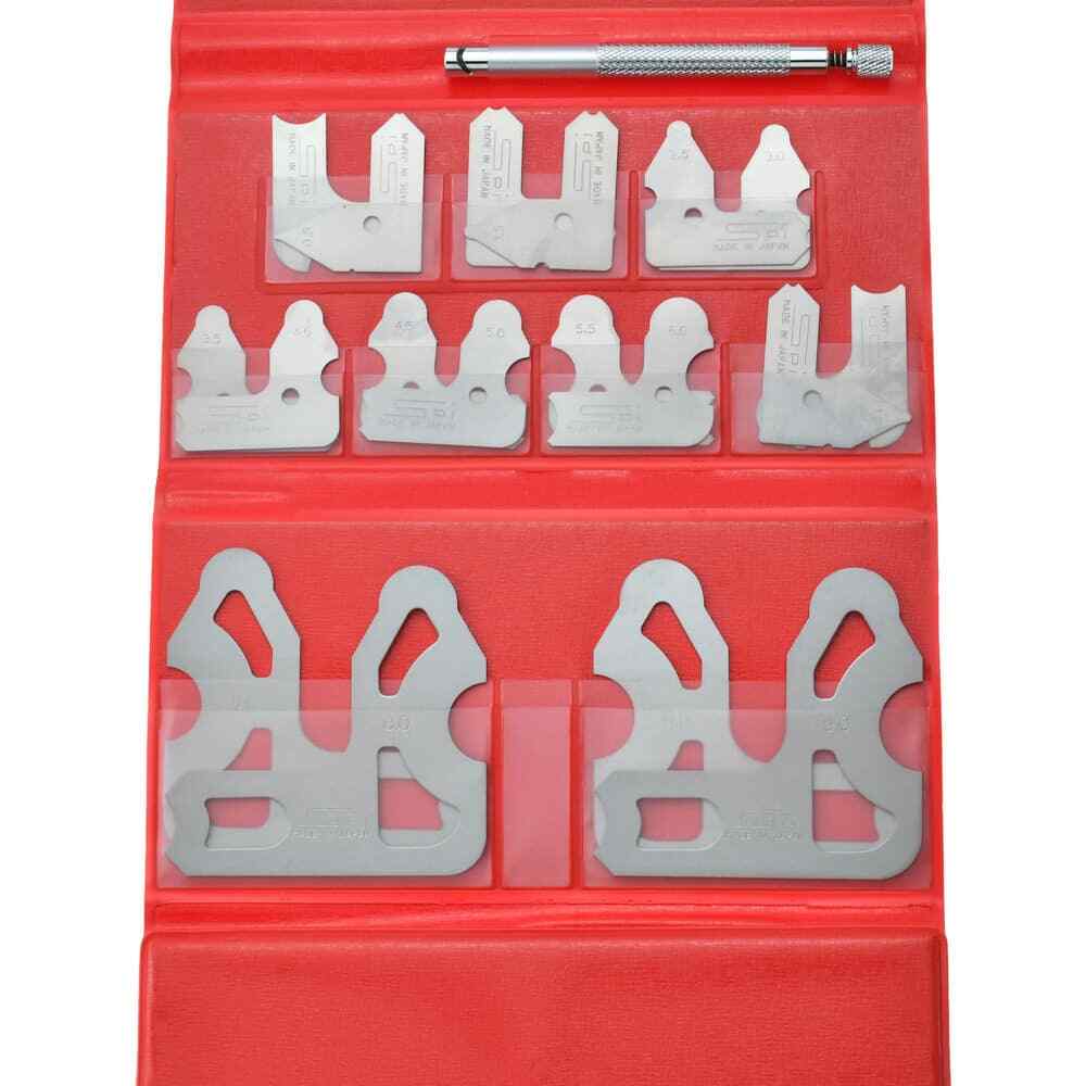 26 Piece SPI 31-310-6 Stainless Steel Metric Radius Gage Set: 0.5mm-13mm Radius