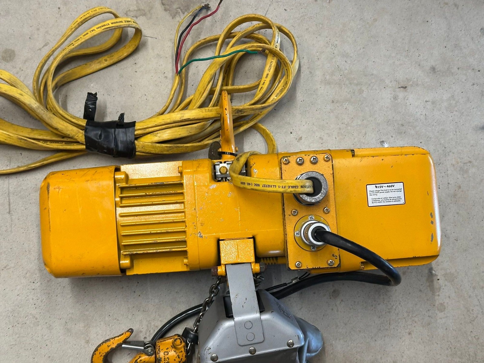 Harrington 1/4 Ton 500 lbs Electric Chain Crain Hoist NER003SD 3 Phase w/ Remote