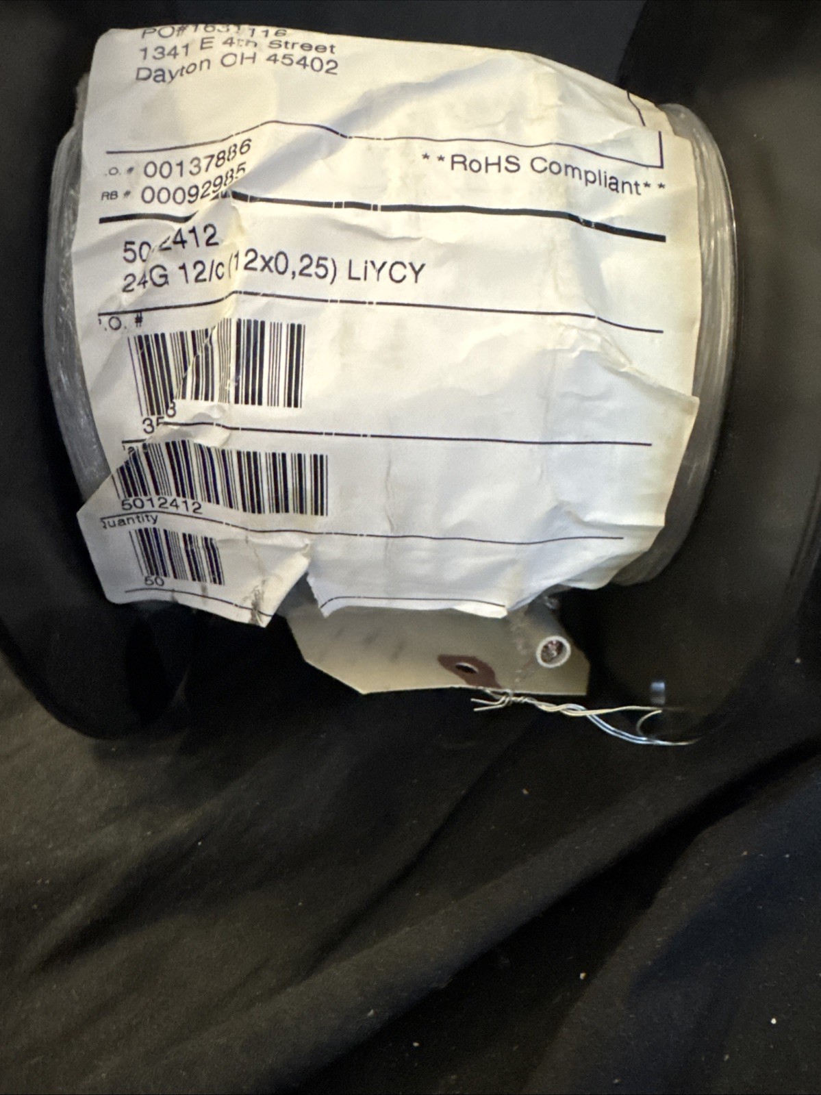 Mueller 5012412 24G 12/c LiYCY Cable 100 ft Roll New Qty 1