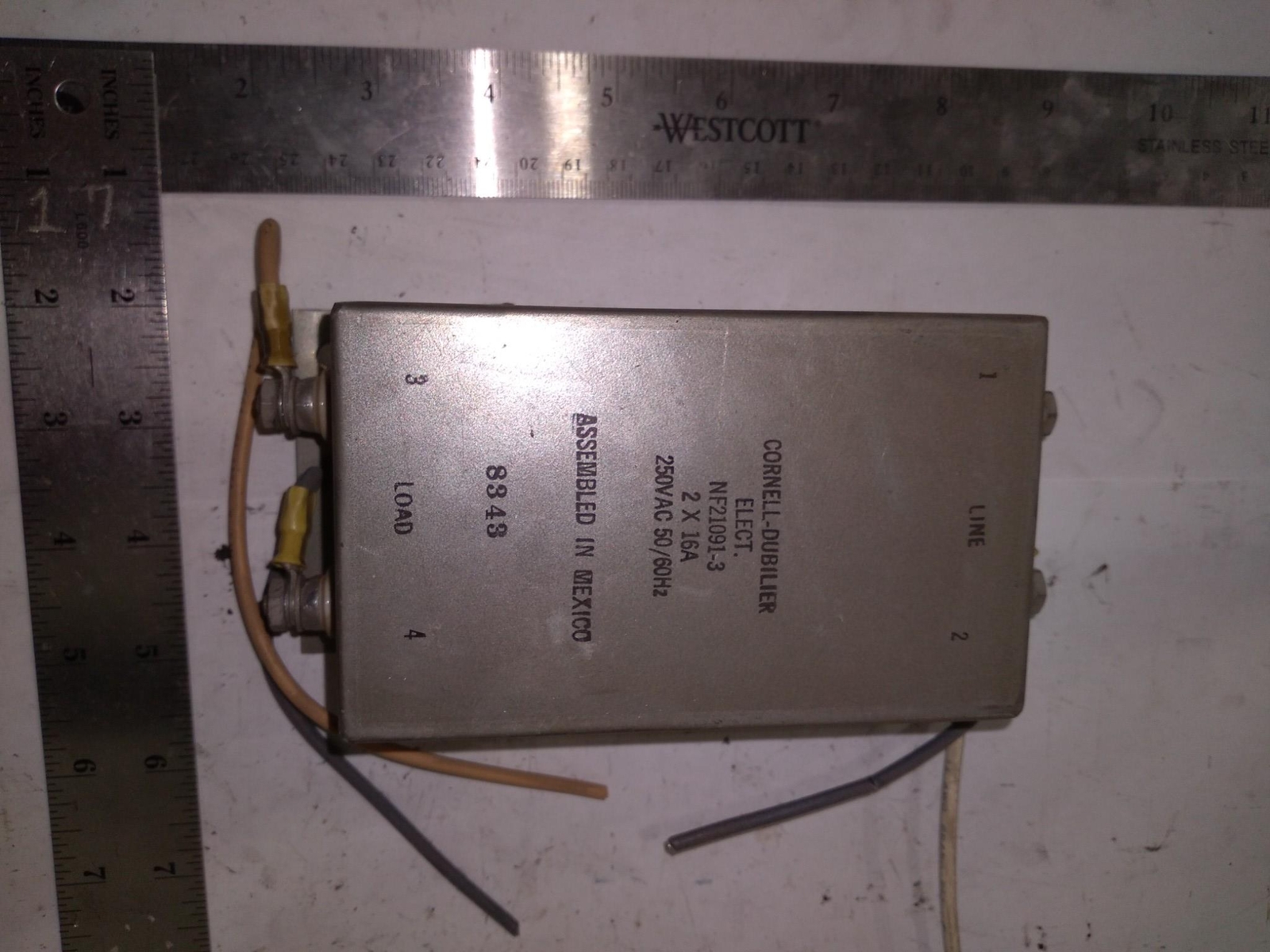 CORNELL-DUBILIER ELECT. NF21091-3 2 X 16A 250VAC 50/60HZ