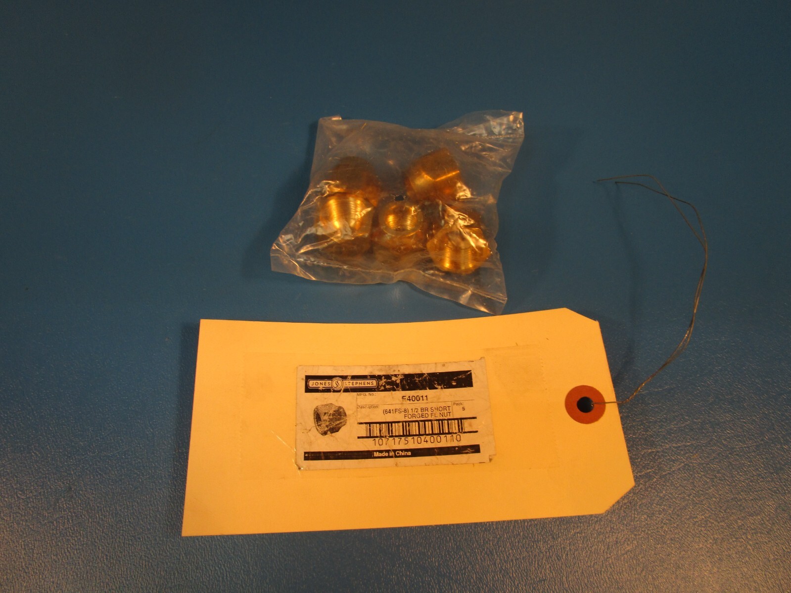 LOT of 5 Jones Stephens F40011, (641FS-8) 1/2″ Brass Short Forged Flare Nuts