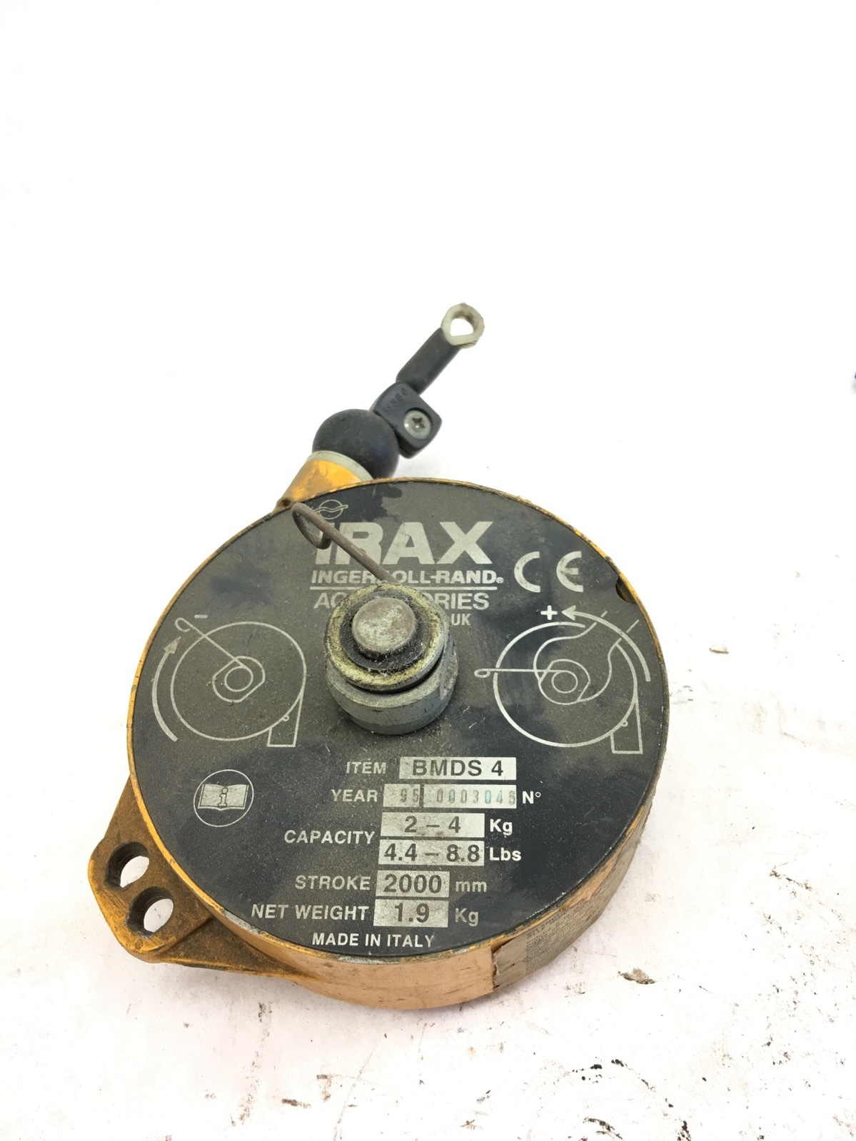 USED Ingresoll Rand BMDS 4 4.4-8.8 Lb Retractable Cable, YELLOW, BALANCER, B338