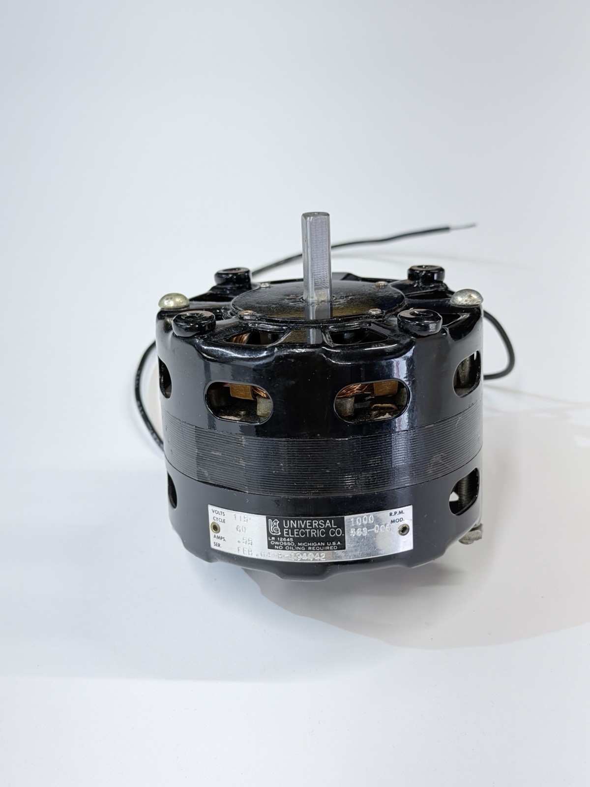 Universal Electric Co. Motor Model 563-008 – 115V – .55A 1000 rpm no box