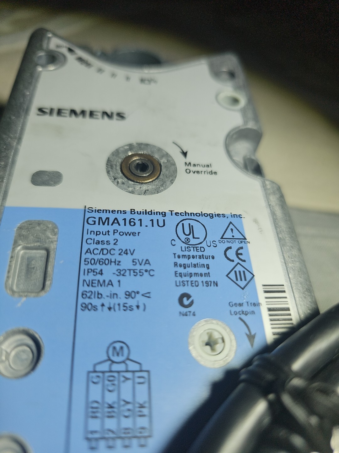 SIEMENS GMA161.1U NSMP Open Air Actuator