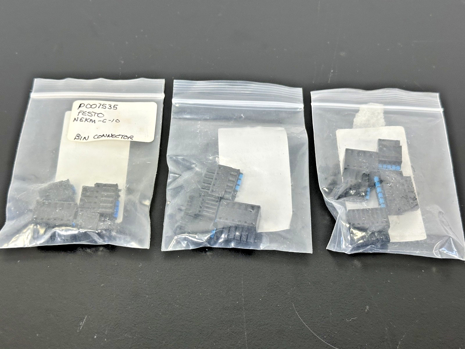 Lot of 3 Festo NEKM-C-10 576005 Plug Set Connector Kit