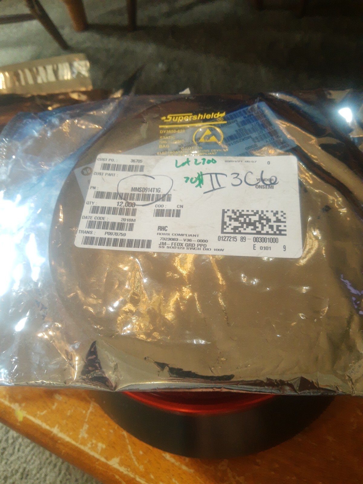 LOT of 2700 IC Chip Onsemi Semiconductor DIODE GEN PURP 100V 200ma # MMSD914T1G