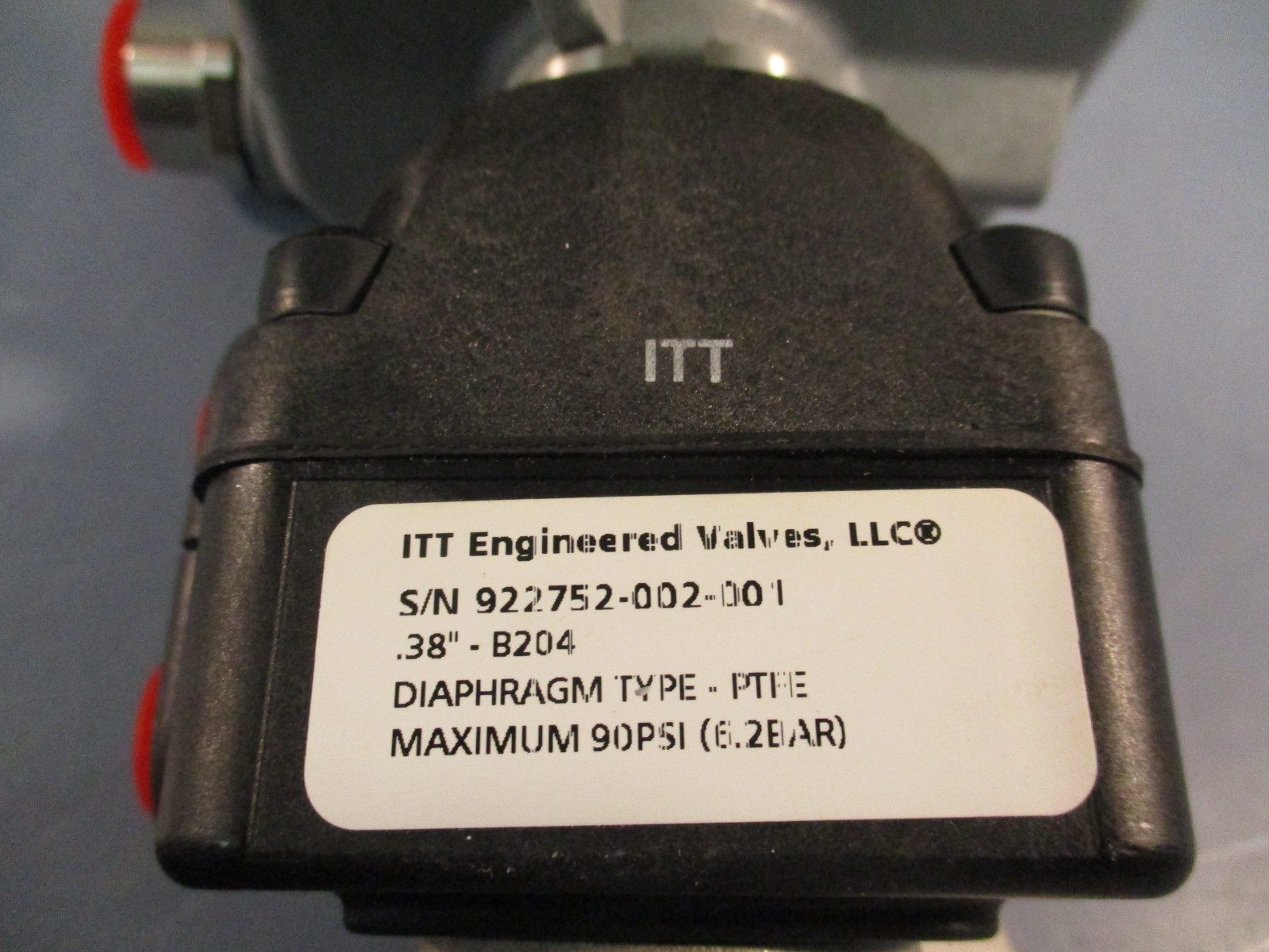 ITT PURE-FLO .38″ B204 w/PRISM by STONEL PM3311S02RS VALVE/ACTUATOR ASSEMBLY
