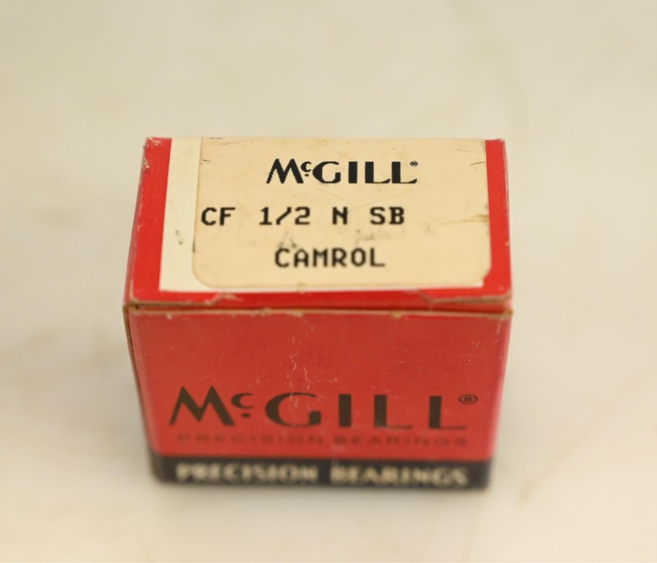 McGill CF 1/2 N SB Flat Cam Follower, Cylindrical Steel, 1/2 in