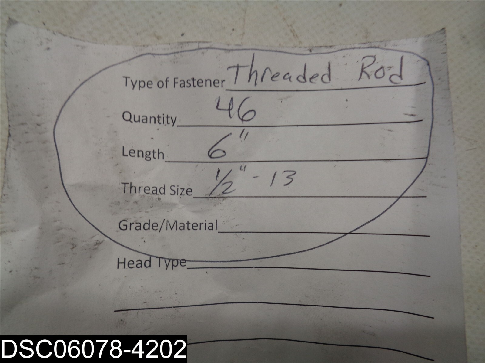 QTY=46: 1/2″ -13 Thread 6″ Long Fully Threaded Rods