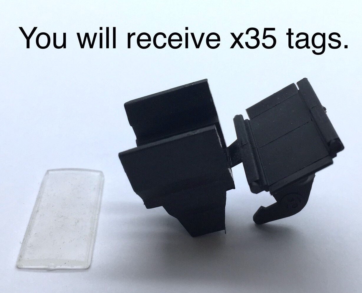 NHP Ductamark1 Identification Tag Markers Polyamide Black  x35