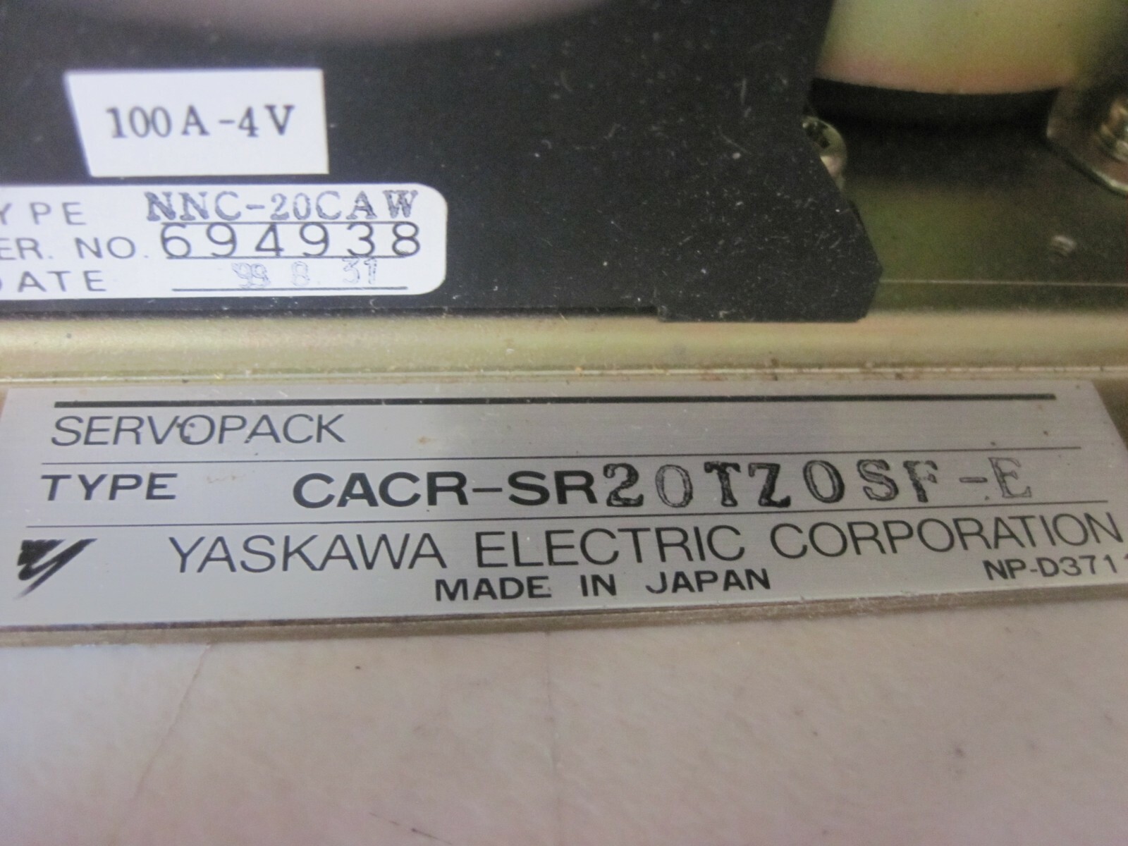 100% WARRANTY Yaskawa CACR-SR20TZ6SF-E Servo Drive CACR-SR20TZ0SF-E