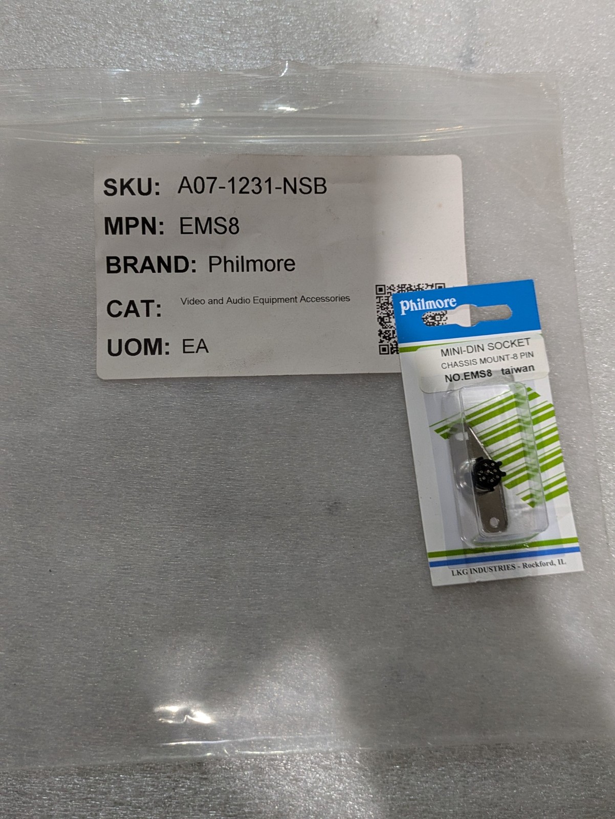 LKG Industries Philmore EMS8 8-Pin Mini-DIN Female Chassis Mount Socket 2/order